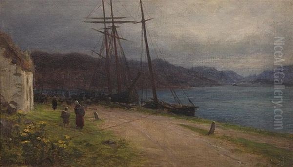 Untitled (moonlit Boats At Harbor) - view 1