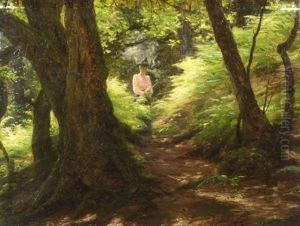 Figure On A Woodland Path Figure On A Woodland Path