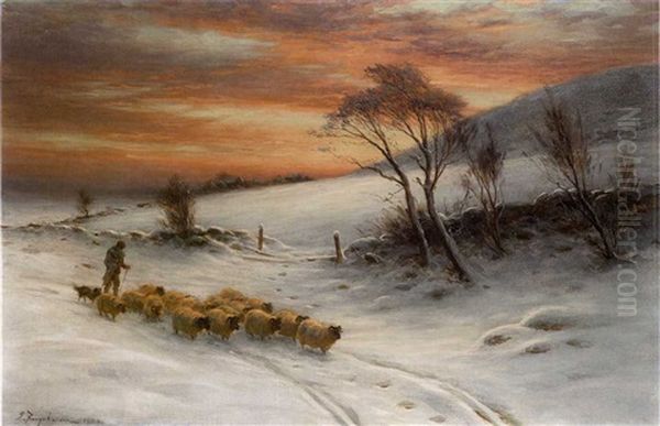 When Day Expiring In The West, The Shepherd Tends To His Flock - view 1