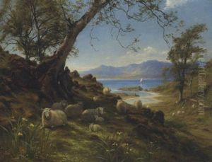 Sheep In A Springtime Landscape Sheep In A Springtime Landscape