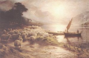 The Ferry On The Loch by Joseph Farquharson