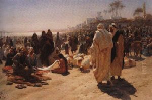Market In Egypt by Joseph Farquharson