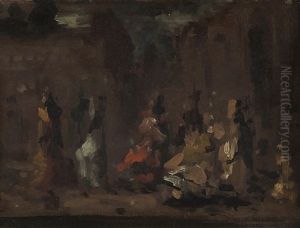 Figure In Un Interno by Federico Faruffini
