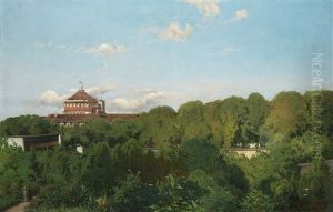 Veduta Con La Chiesa Di Santa Maria Delle Grazie, Milano