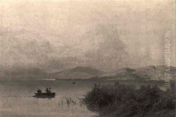 Lago Lombardo Con Pescatori - view 1