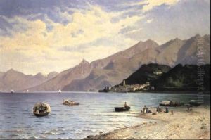 A View Of Bellagio, Lago Di Como by Gaetano Fasanotti
