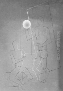 Two Men Standing by Alexandre Fasini