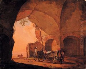 Vue De Grotte Animee by Nicholas Henri Joseph Fassin