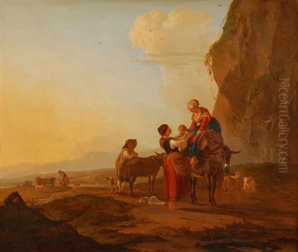Paysage Italien Avec Scene Pastorale - view 1