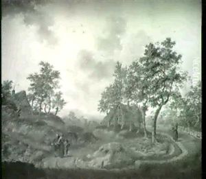 La Rencontre Des Paysans by Nicholas Henri Joseph Fassin