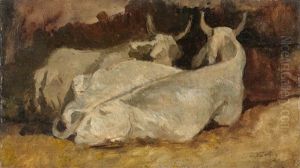 Liegende Kuhe by Giovanni Fattori