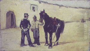 Oppasser, Der Kommer Med Officerens Hest Oppasser, Der Kommer Med Officerens Hest