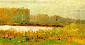 L'arno Alle Cascine by Giovanni Fattori