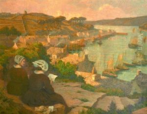 Audierne, Bretonnes Au Crepuscule