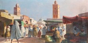 Marche A Kairouan by Emile-Eugene Fauconnier