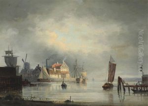 Harbour Scene by Viggo Fauerholdt
