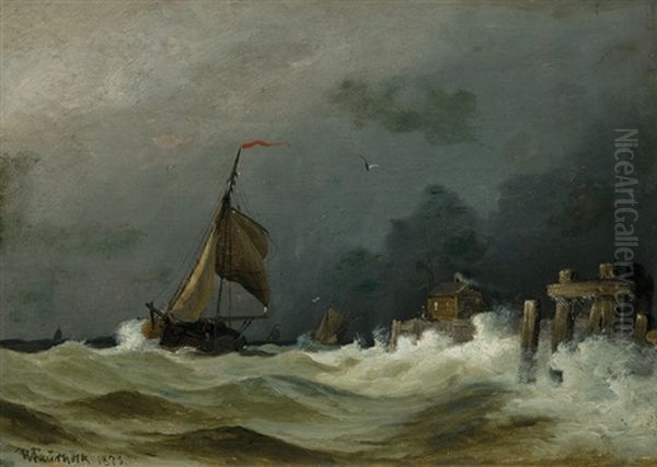 Choppy Sea With Lighter - view 1