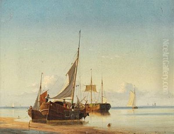 Boats On The Beach, Presumably At Fano - view 1