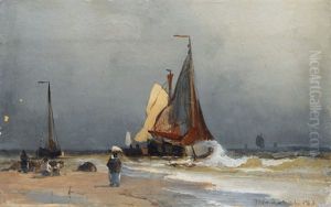 Arrival Of The Fishing Boats by Viggo Fauerholdt