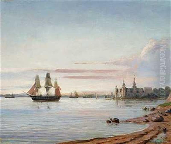 Stille Dag Pa Sundet Ud For Kronborg - view 1