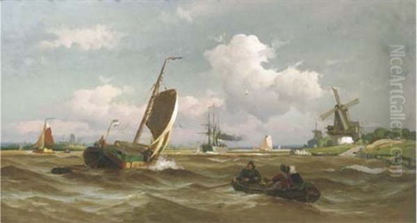 Shipping On A Dutch River - view 1