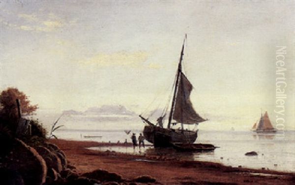 Kystparti Med Bade I Strandkanten - view 1