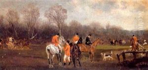 Hunting Scenes (set Of 4) by Charles Faulkner