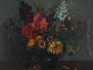 Splendid Summer Bouquet by Amandus Faure