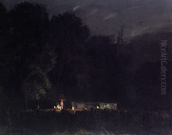 Nachtliches Treiben Mit Tarantella-tanzerin Auf Einer Waldlichtung - view 1