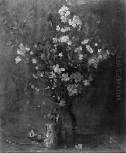 Fruhlingsstraus In Gruner Vase