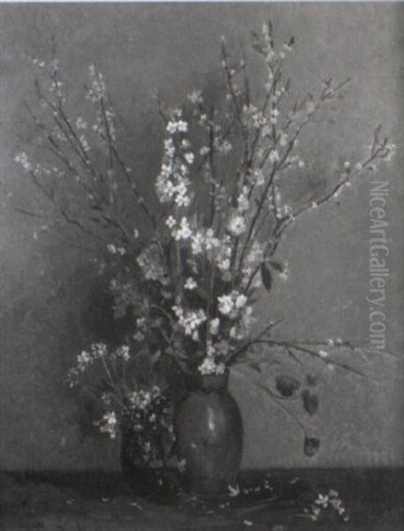 Bluhende Kirsch- Und Apfelzweige In Einer Vase - view 1