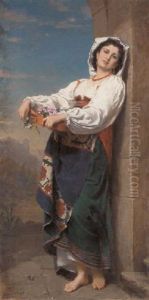 The Flower Girl by Eugene Faure