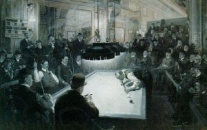 L'academie De Billiard by Jean Joseph Leon Fauret