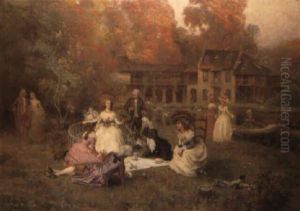 Le Dejeuner Sur L'herbe by Jean Joseph Leon Fauret