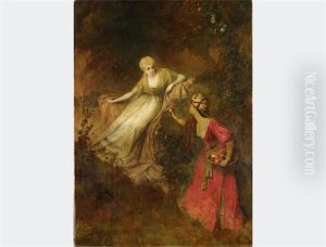 Fairy Tale Illustration With Proffered Apple by Heinrich Faust
