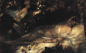 Sleeping Titania by Heinrich Faust