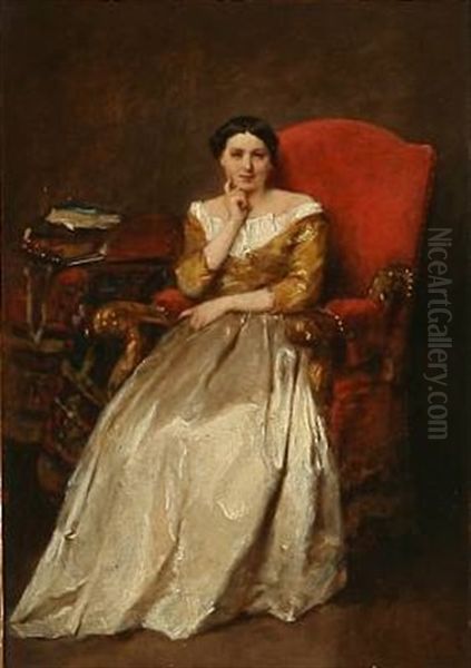 Thoughtful Woman In A Chair - view 1