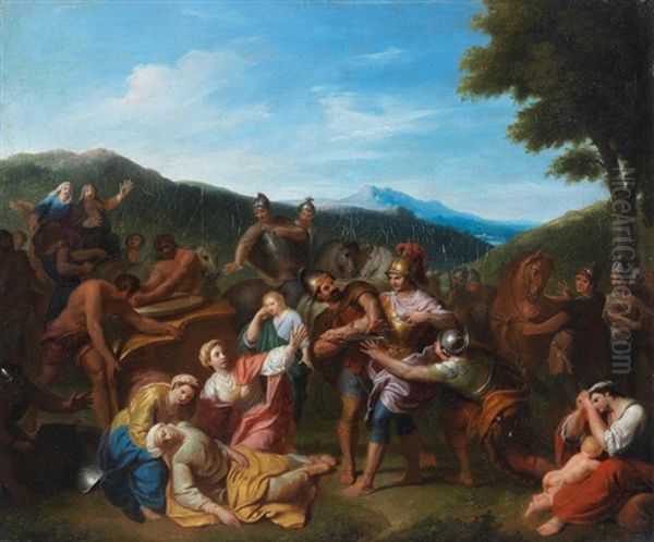 A Classical Scene With An Overturned Carriage - view 1