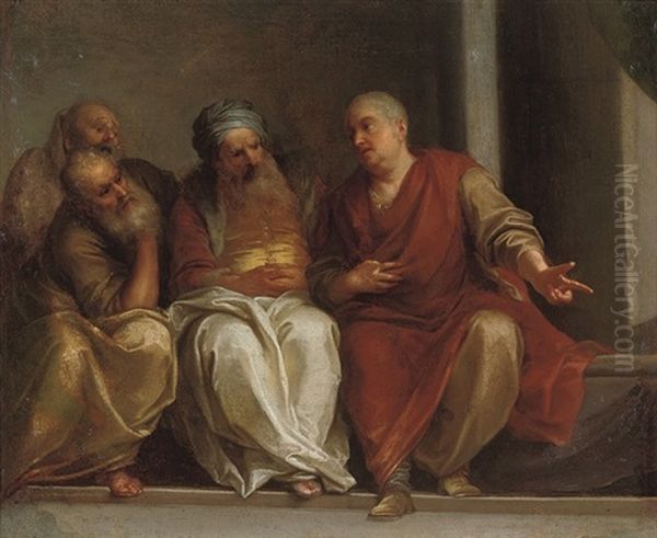 Four Philosophers Conversing - view 1