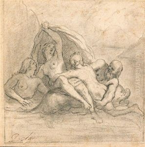 Un Vieux Marin Et Trois Sirenes