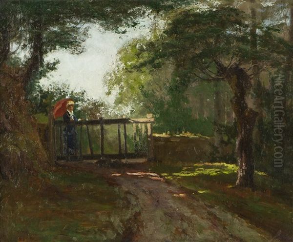 Woman By The Gate - view 1