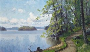 Lake Scene From Harbonas In Lohja