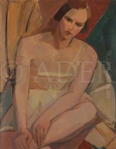 Portrait De Femme Assise by Andre Favory