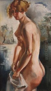 Nude By A River by Andre Favory