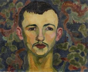 Portrait D'homme A La Moustache by Andre Favory