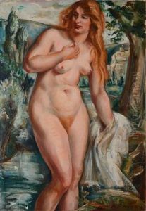 Baigneuse Au Drap Blanc by Andre Favory