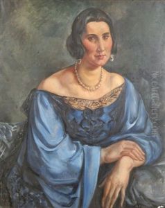 Portrait De Mlle Yvonne L by Andre Favory