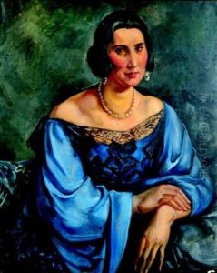 Portrait De Melle Yvonne L. by Andre Favory