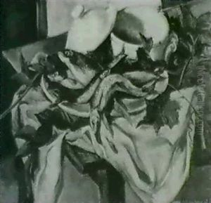 Nature Morte Aux Poissons Avril 1925 by Andre Favory