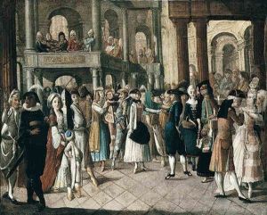 The Interior Of A Church At Carnival Time